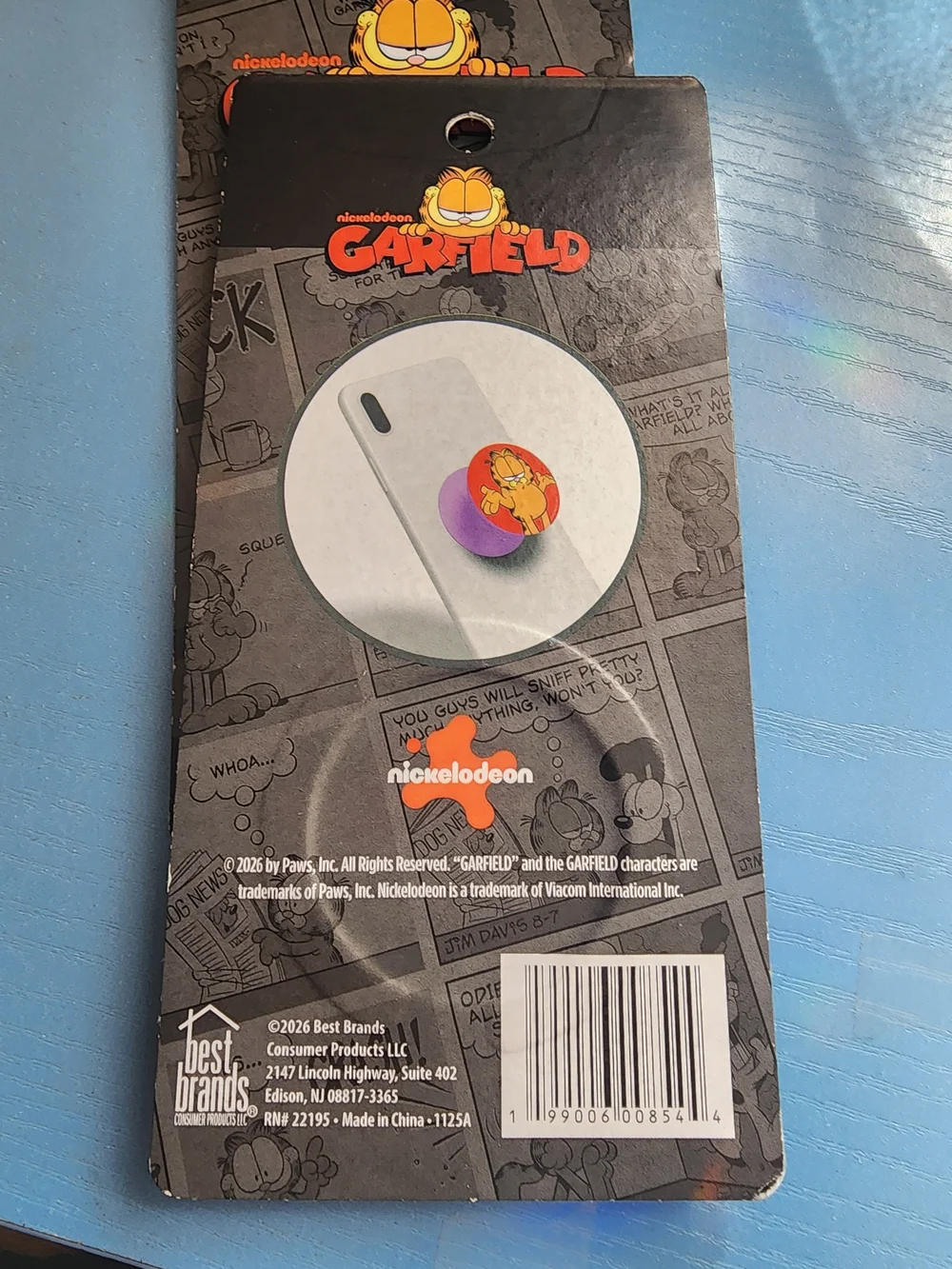 2 Nickelodeon Garfield Phone Grip NWT